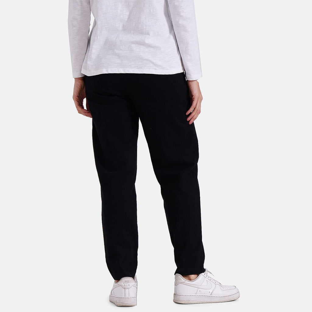 La Marey 100% Cotton Casual Trousers (Size 24 to 26) - Black
