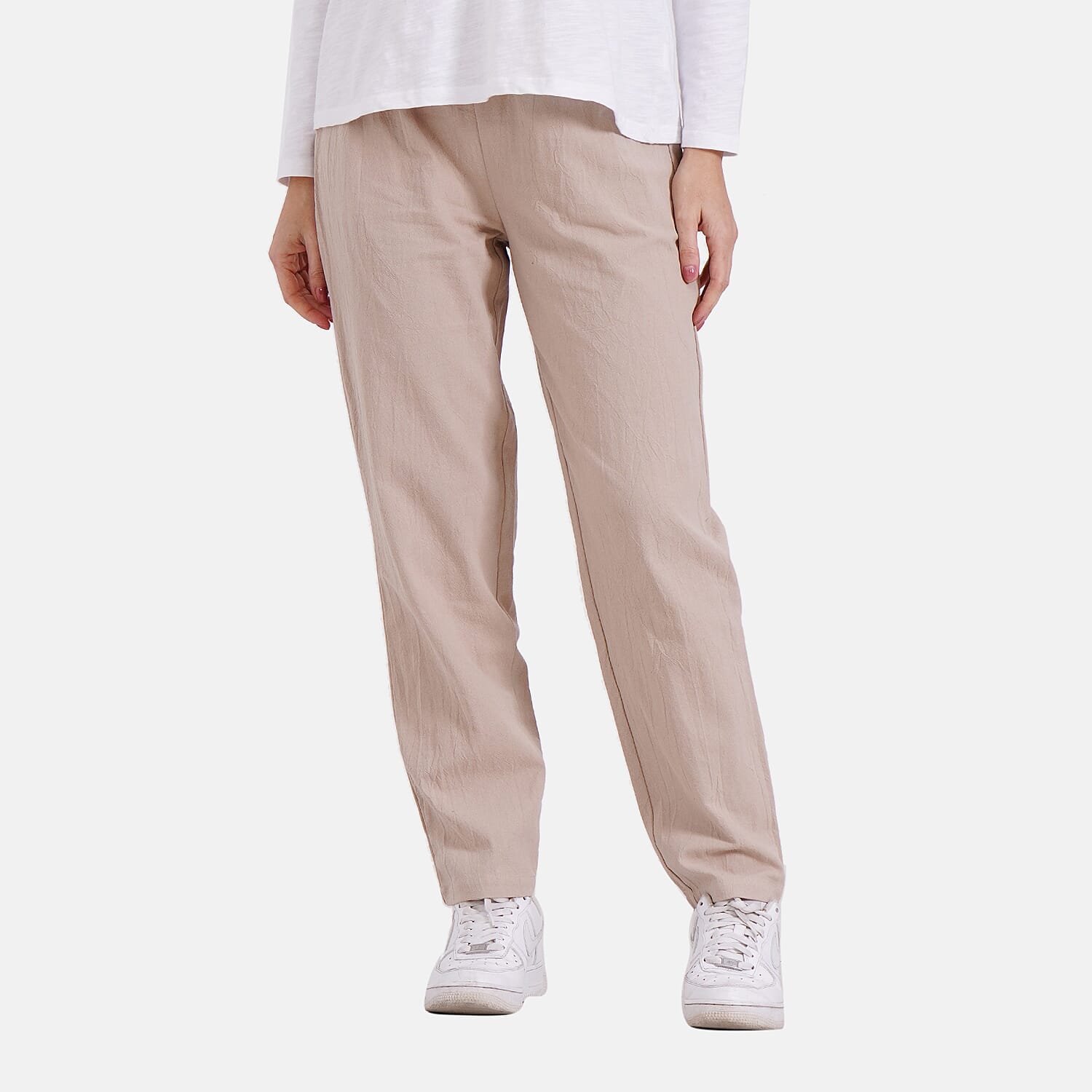 La Marey 100% Cotton Casual Trousers (Size 16 to 18) - Beige