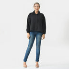 La Marey 100% Cotton Solid Jacket (Size XXL, 24  to 26) - Black