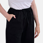 La Marey 100% Cotton Elastic Band Trouser (Size 22) - Black