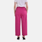 La Marey 100% Cotton Elastic Band Trouser (Size 22) - Fuchsia