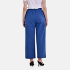 La Marey 100% Cotton Elastic Band Trouser (Size 12) - Navy Blue
