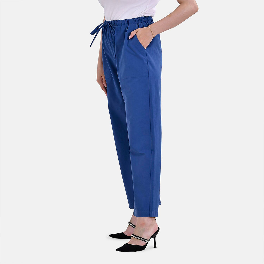 La Marey Cotton Solid Jean and Pant-Trouser (Size 20) - Blue