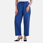 La Marey Cotton Solid Jean and Pant-Trouser (Size 22) -Blue