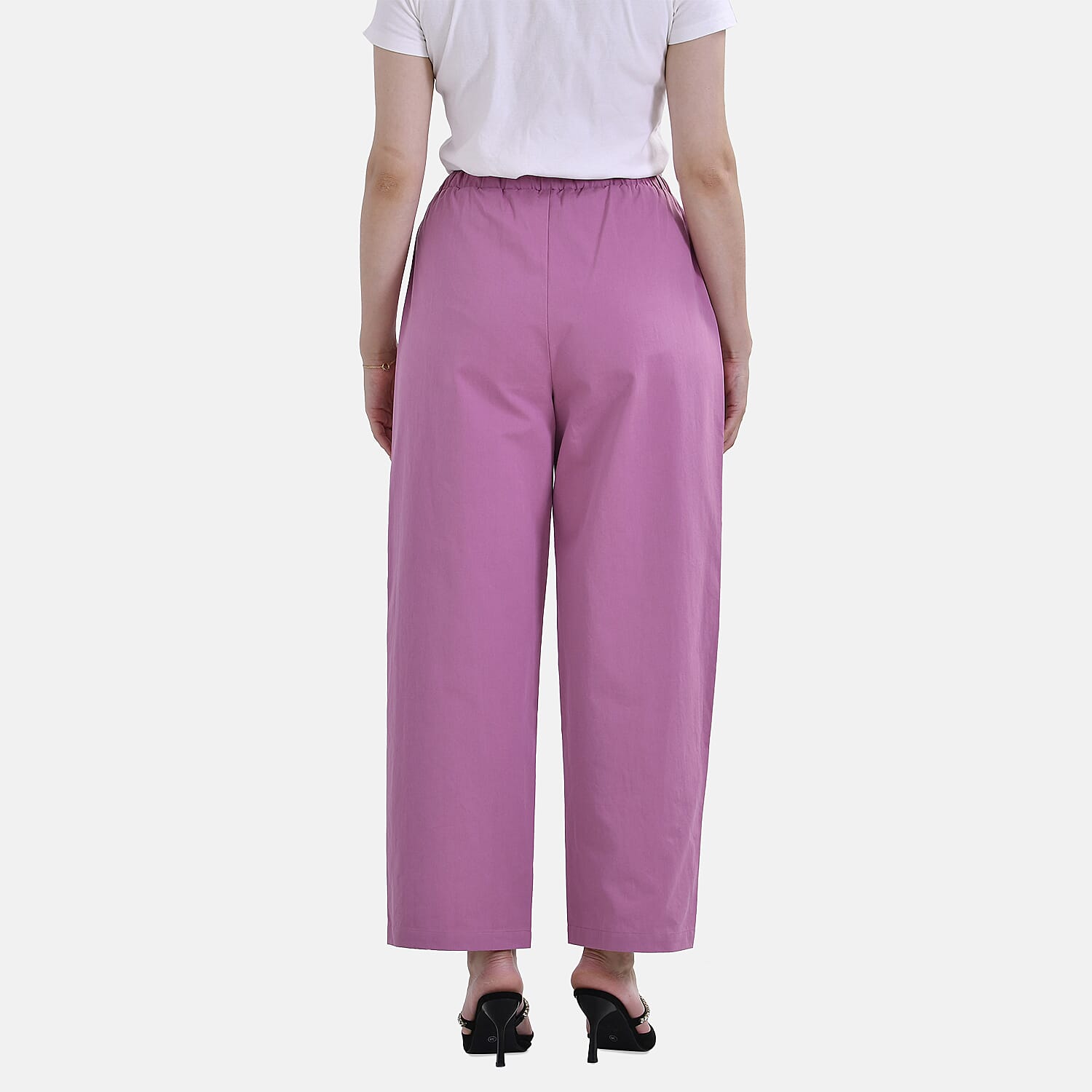 La Marey Cotton Solid Jean and Pant-Trouser (Size 22) - Pink