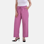 La Marey Cotton Solid Jean and Pant-Trouser (Size 22) - Pink