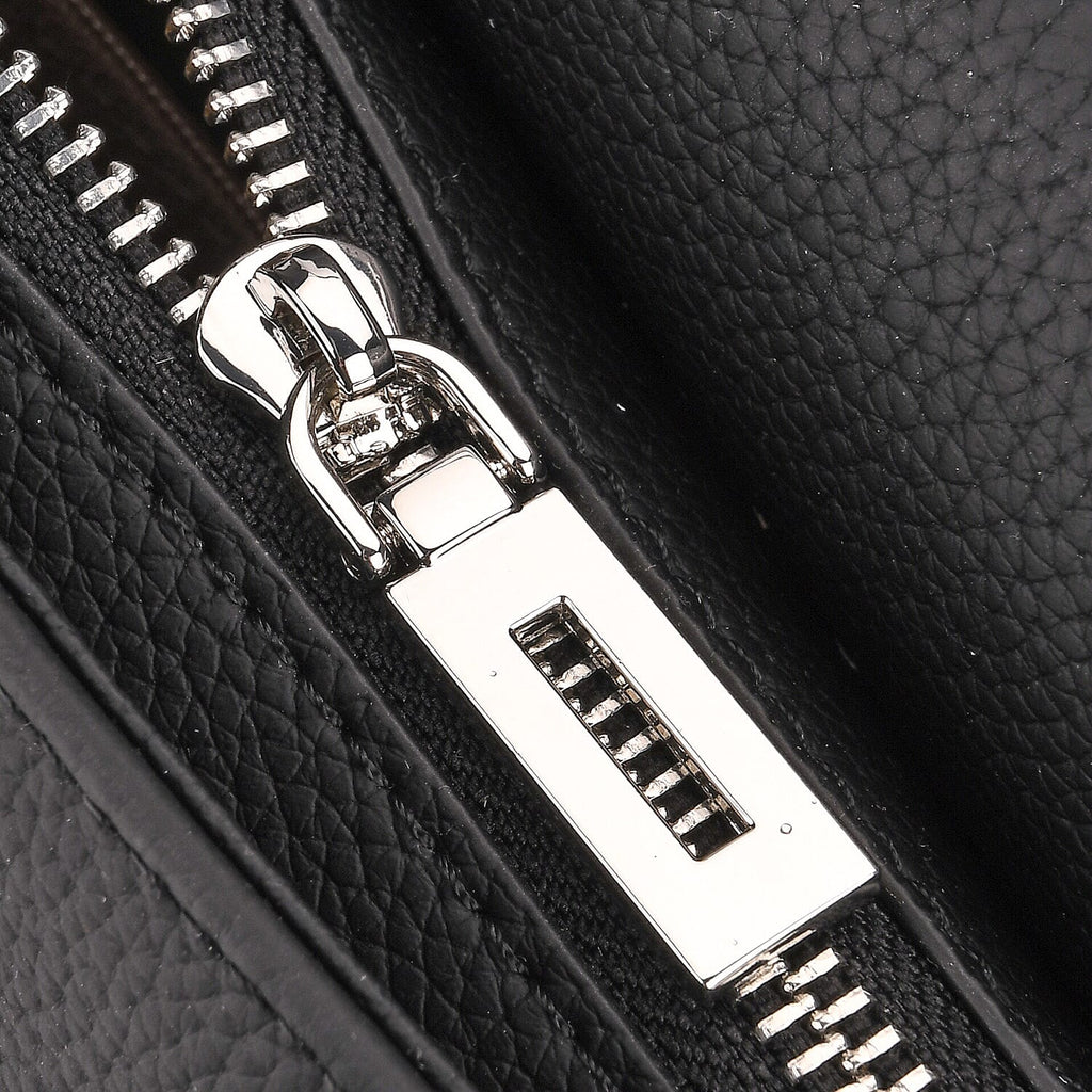 La Marey Genuine Leather Mini Bayswater Satchel Bag - Black