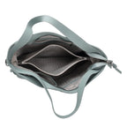 Valissiere Genuine Leather Top Handle Shoulder Bag With Detachable Crossbody Strap - Teal
