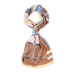 La Marey Elegant Irregular Pattern Satin Scarf (180x80cm) - Blue