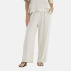 La Marey Embroidered Wide-Leg Trousers (Size 16 To 18) - Cream