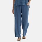 La Marey Embroidered Wide-Leg Trousers (Size 18 To 20) - Blue