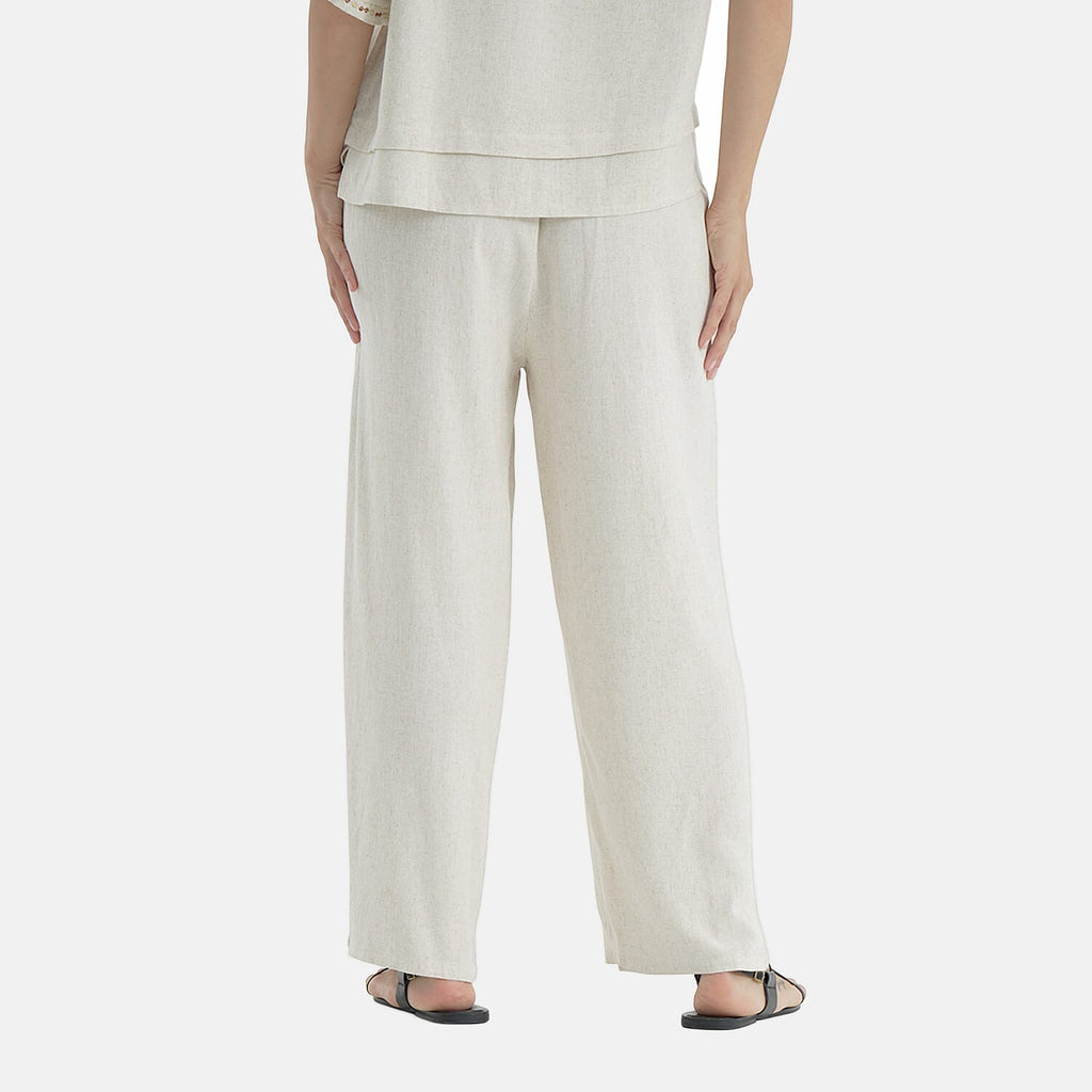 La Marey Embroidered Wide-Leg Trousers (Size 18 To 20) - Cream