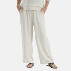 La Marey Embroidered Wide-Leg Trousers (Size 18 To 20) - Cream