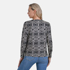 La Marey Full-Sleeve Jersey Top (Size 12 to 14) - Black