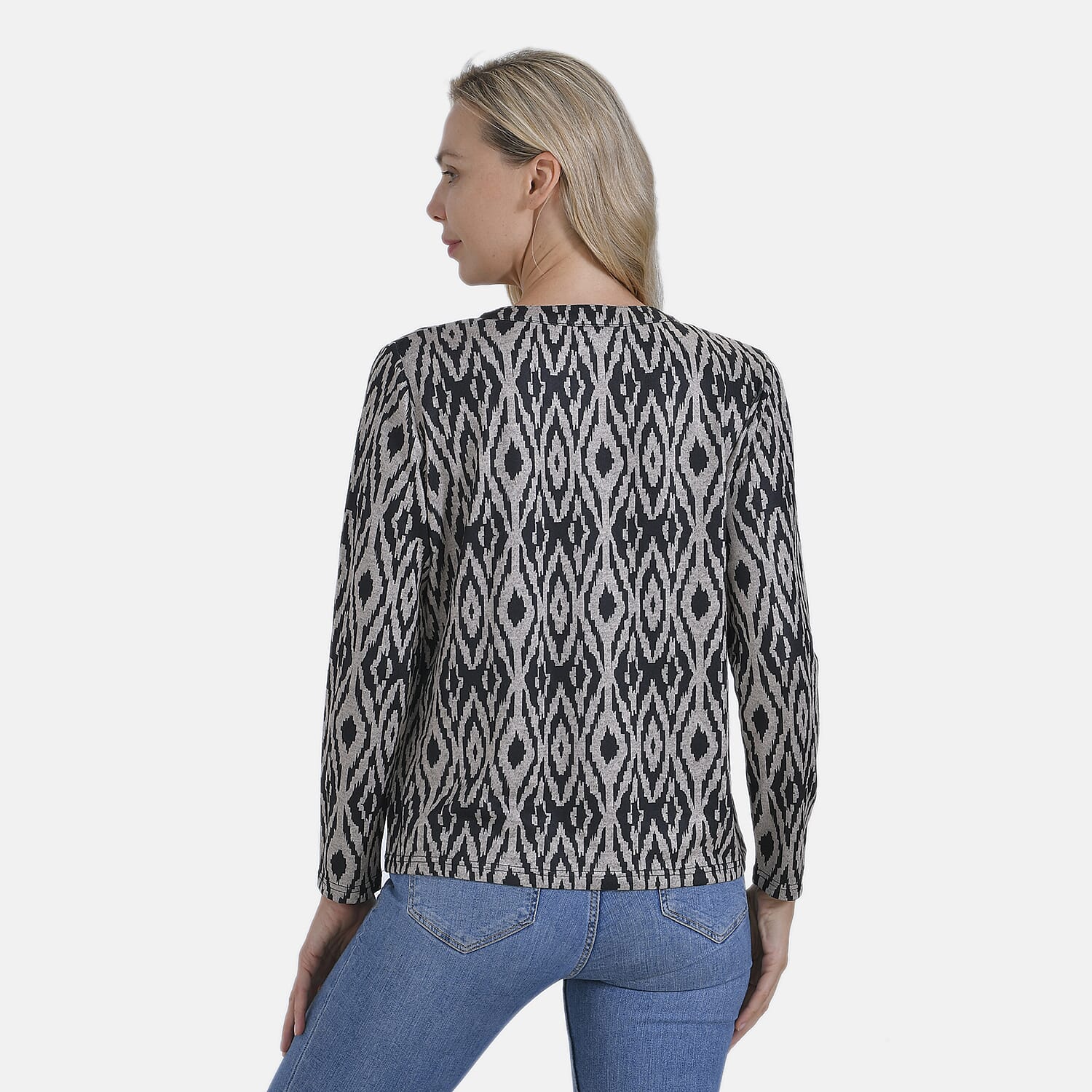 La Marey Full-Sleeve Jersey Top (Size 16 to 18) - Black