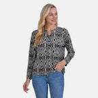 La Marey Full-Sleeve Jersey Top (Size 16 to 18) - Black