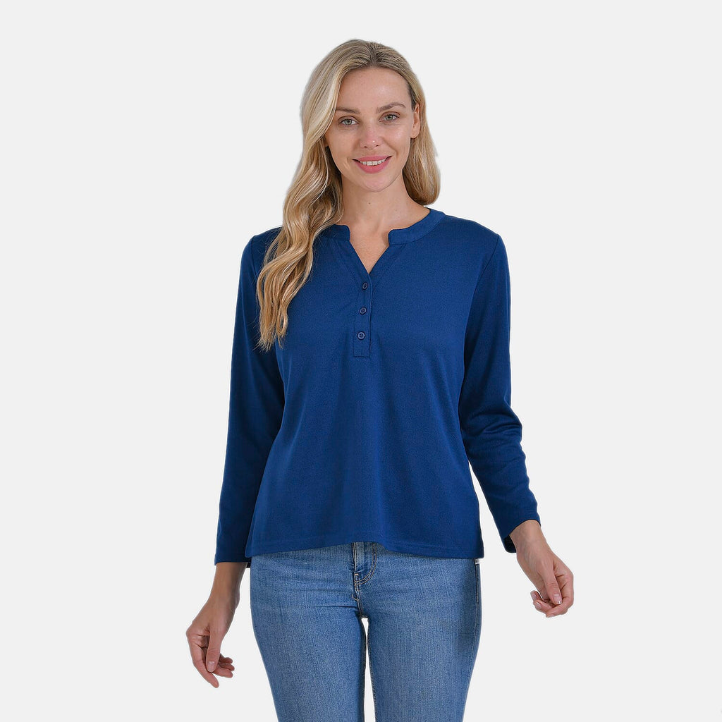 La Marey Full-Sleeve Jersey Top (Size 20 to 22) - Blue