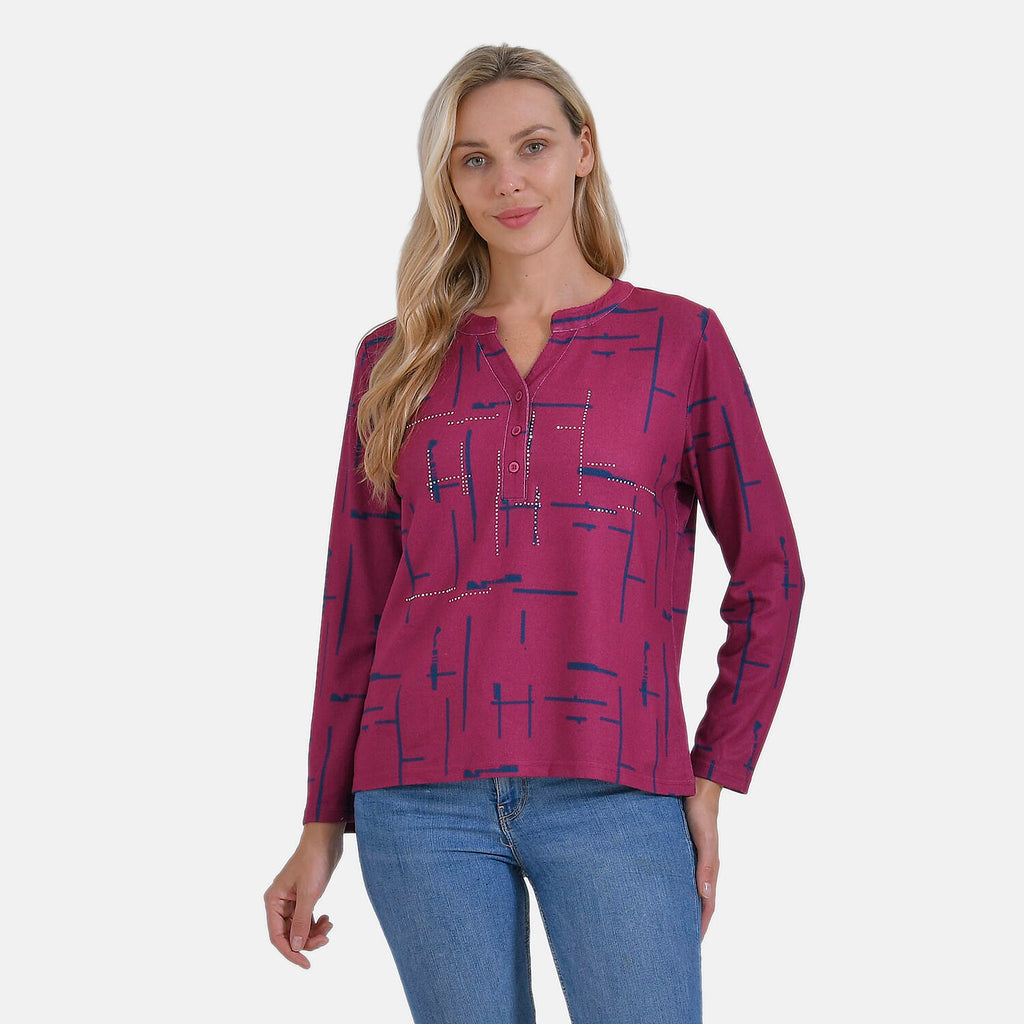 La Marey Ladies Printed Tee (Size S) - Pink
