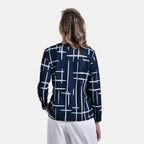La Marey Full-Sleeve Jersey Top (Size 12  to 14) - Navy