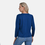 La Marey Full-Sleeve Jersey Top (Size 20 to 22) - Blue