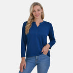 La Marey Full-Sleeve Jersey Top (Size 20 to 22) - Blue