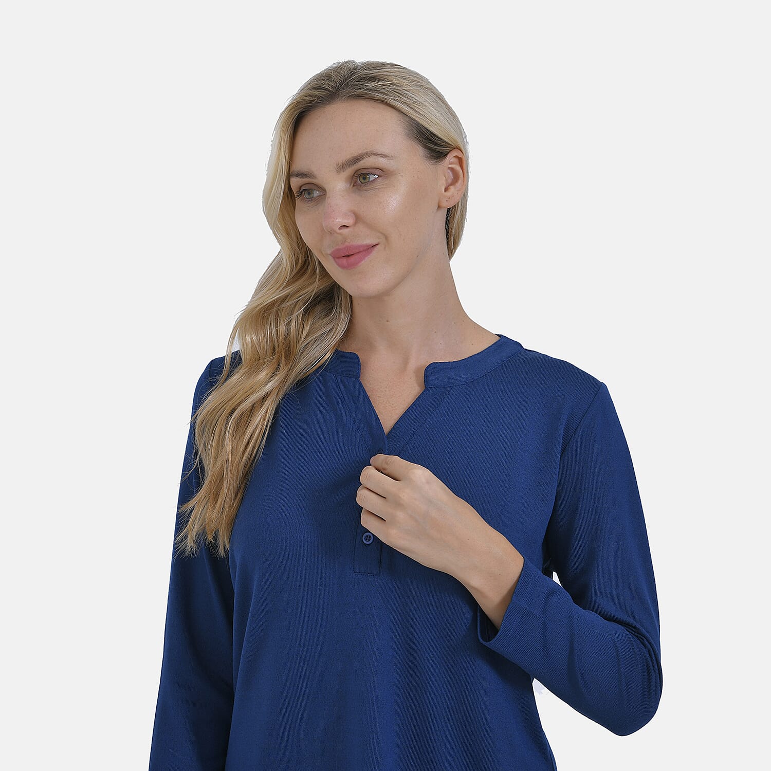 La Marey Full-Sleeve Jersey Top (Size 20 to 22) - Blue