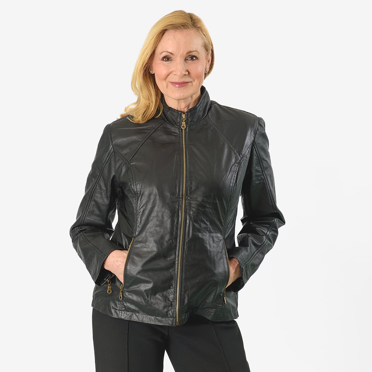 La Marey 100% Genuine Leather Jacket (Size L) - Black