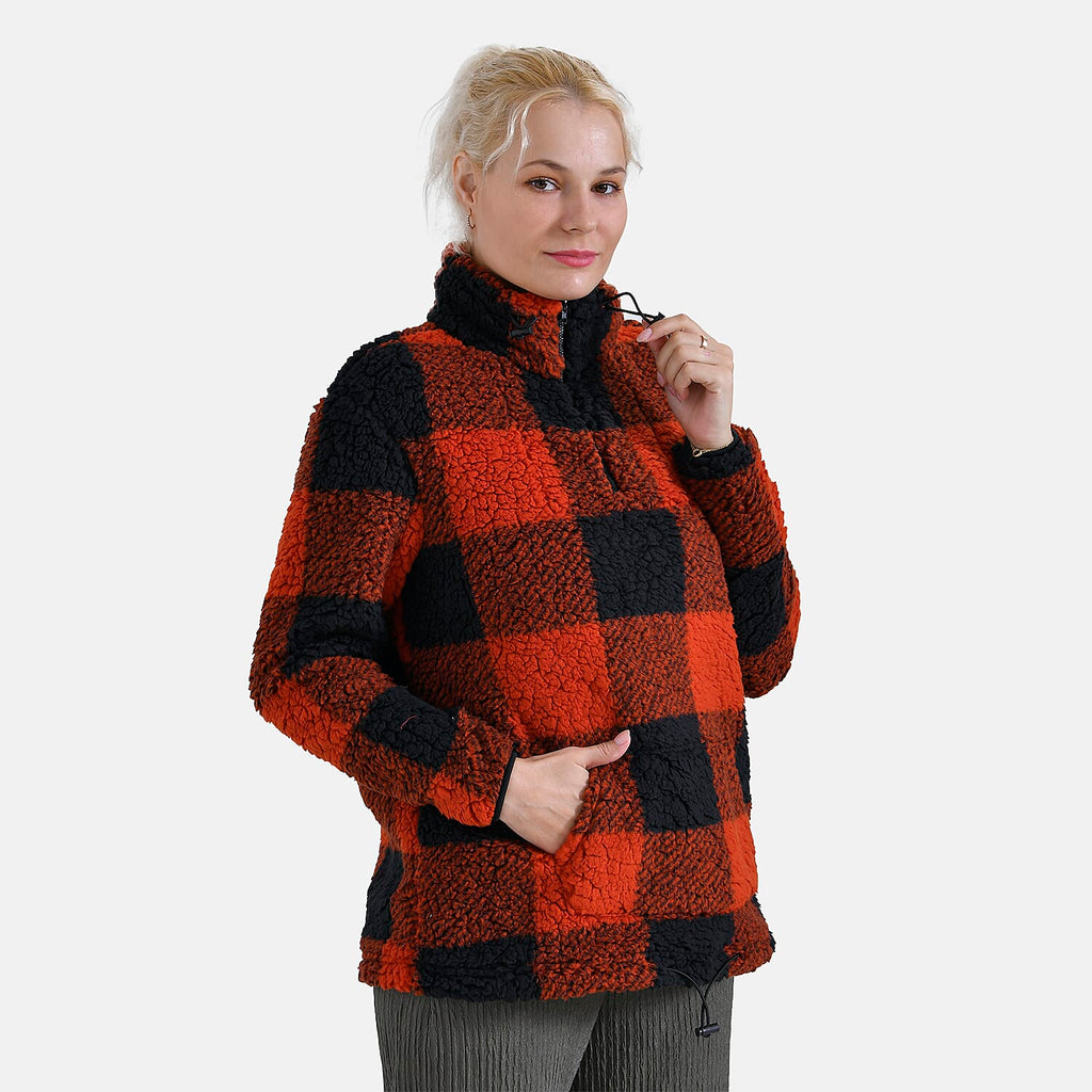 La Marey Half Zip Sweatshirt (Size 20 to 22) - Black & Red