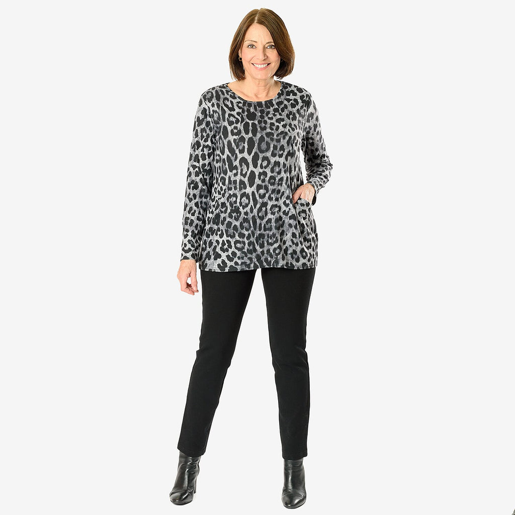 La Marey Knitted Top - Leopard