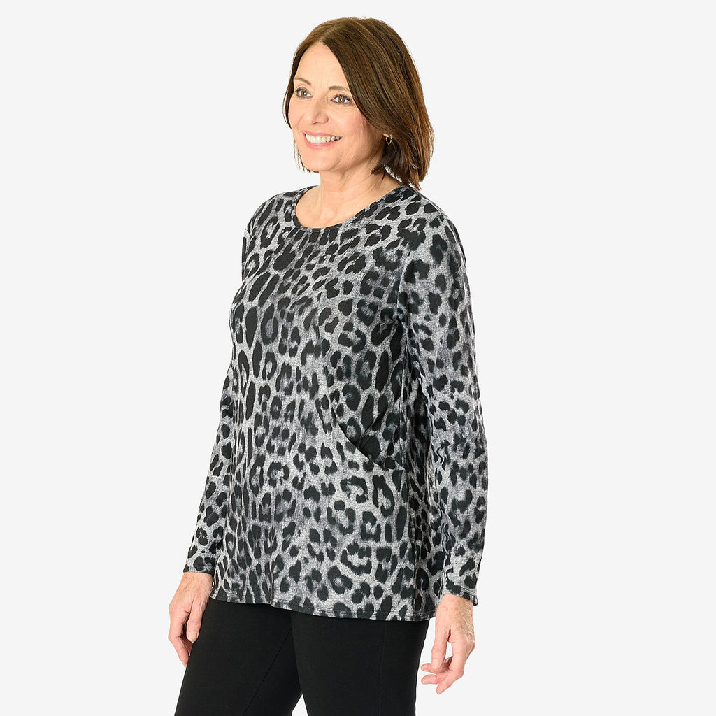La Marey Knitted Top - Leopard