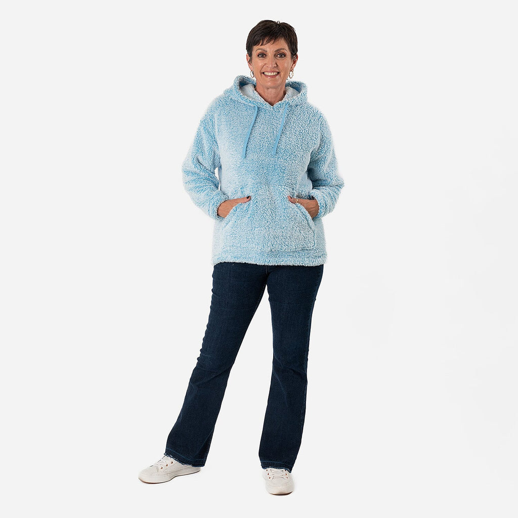 La Marey Fleece Pullover Hoodie (Size M) - Sky Blue