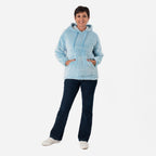 La Marey Fleece Pullover Hoodie (Size M) - Sky Blue
