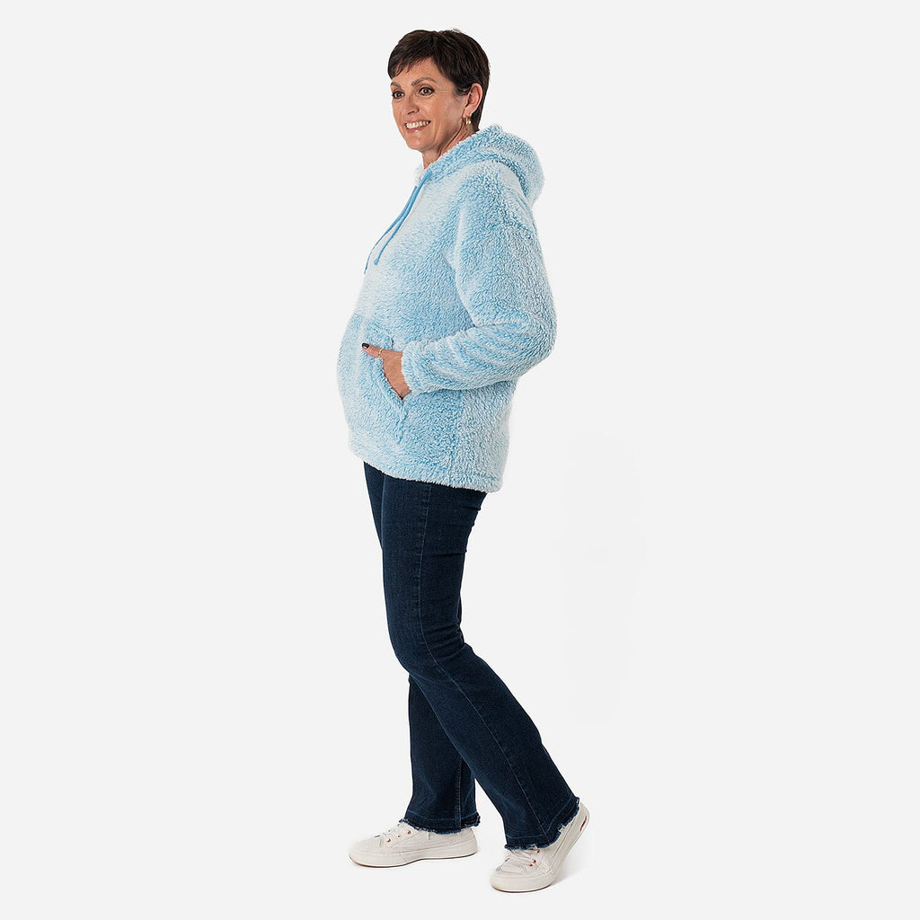 La Marey Fleece Pullover Hoodie (Size M) - Sky Blue