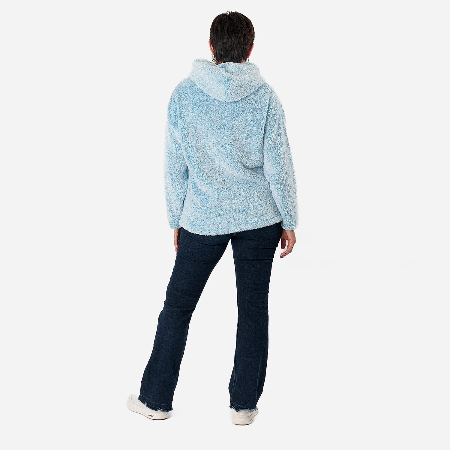 La Marey Fleece Pullover Hoodie (Size M) - Sky Blue