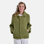 La Marey Fleeced Button Up Jacket with 2 Side Pockets  - Green