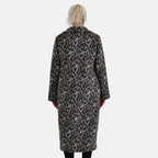 La Marey Ladies Leopard Longline Coat (Size 16 to 18) - Brown