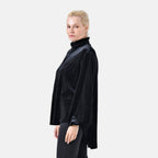 La Marey Festive Velvet Blouse (Size 8 to 10) - Black