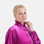 La Marey Festive Velvet Blouse (Size 12 to 14) - Purple