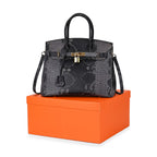 La Marey Leather Snakeskin Crossbody Bag (Size 30x16x24 cm) - Black & Red