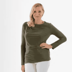 La Marey Long Sleeve Side Fall Top (Size 18) - Green