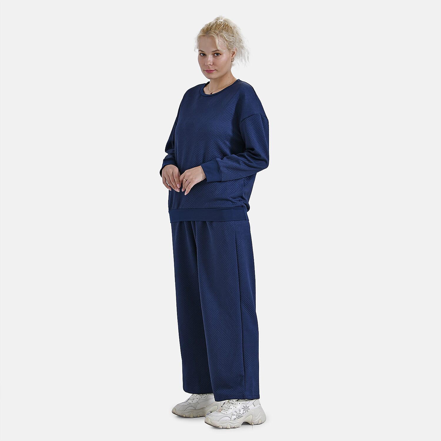 La Marey Loungewear Top (Size L) - Navy