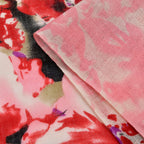 La Marey Merino Wool Printed Scarf - Red