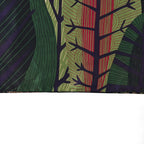 La Marey Satin Leaf Pattern Scarf - Green