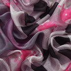 La Marey 100% Mulberry Silk Classic Plaid Printed Scarf (Size 180x110 cm) - Pink
