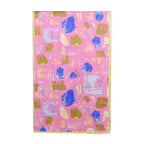 La Marey Mulberry Silk Printed Scarf - Pink