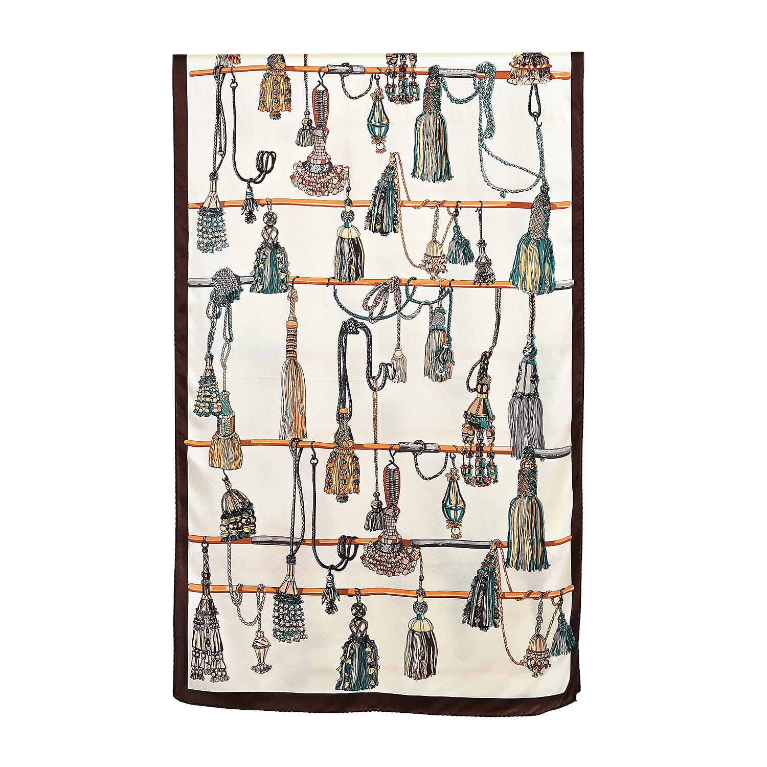 La Marey Mulberry Silk Printed Scarf  - Multi