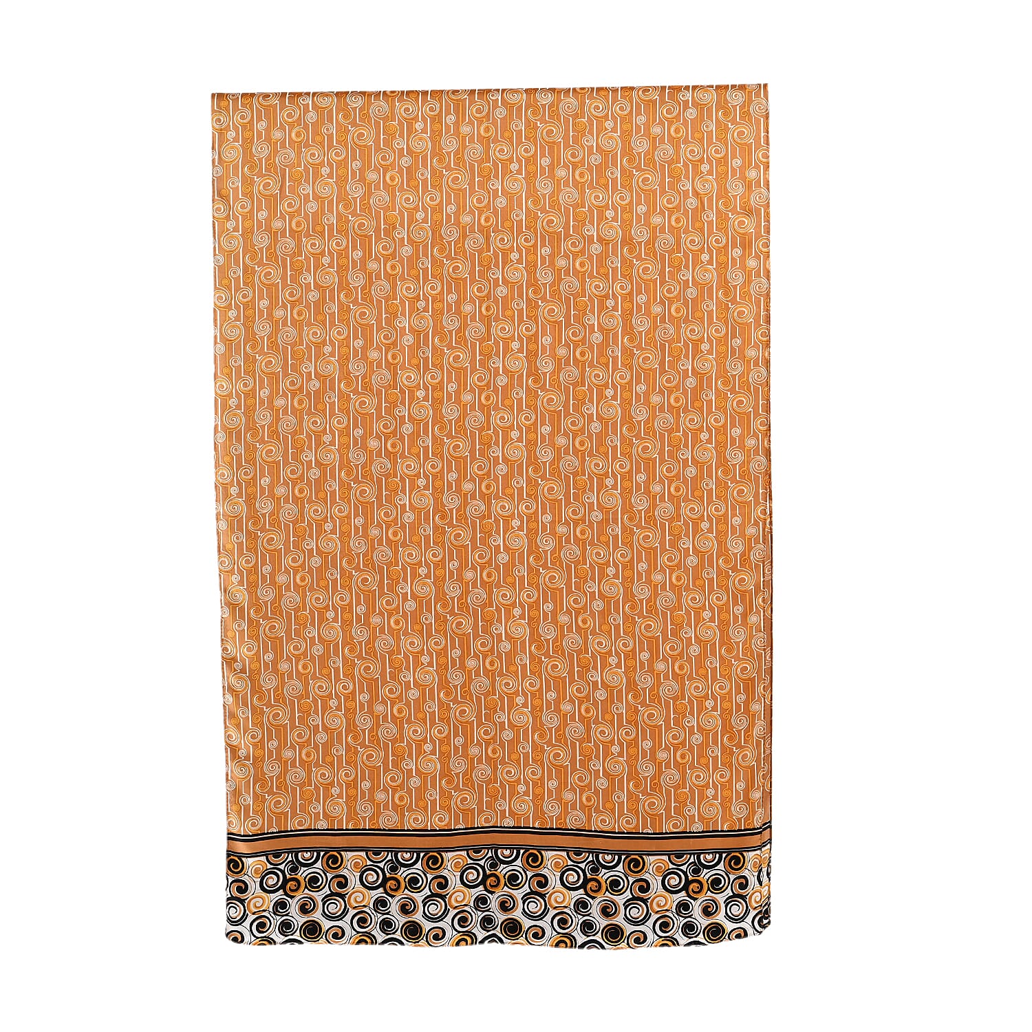 La Marey 100% Mulberry Silk Printed Scarf (Size 170x55 cm) - Yellow