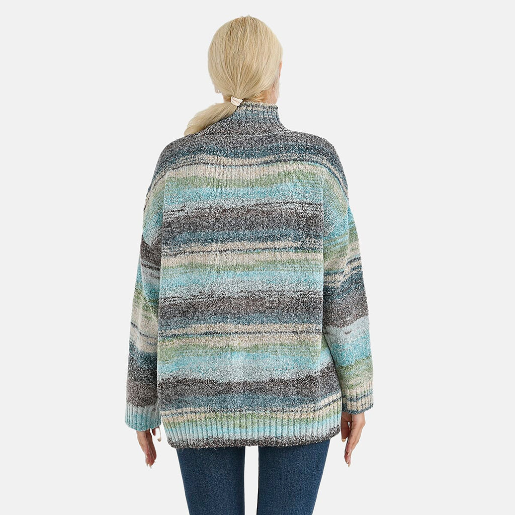 La Marey Acrylic Striped Sweater - Green