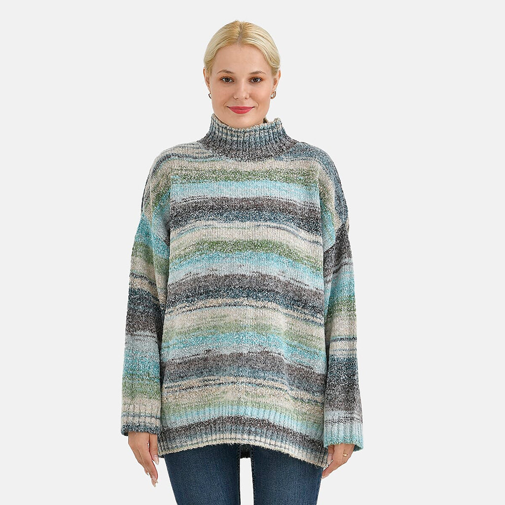 La Marey Acrylic Striped Sweater - Green