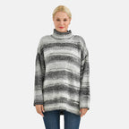 La Marey Acrylic Striped Sweater - Grey